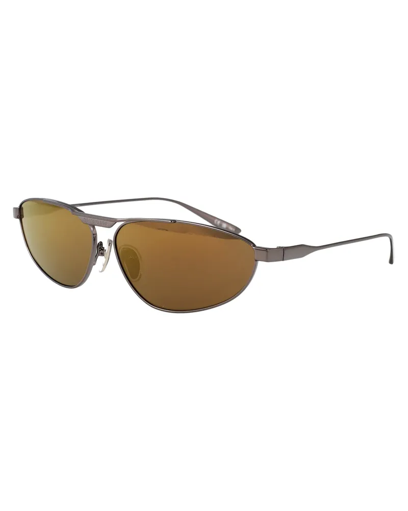 Balenciaga Unisex Sunglasses Bb0417s Ruthenium-Bronze Metal Ruthenium-Ruthenium-Bronze Ruthenium/ruthenium/bronze Bronze