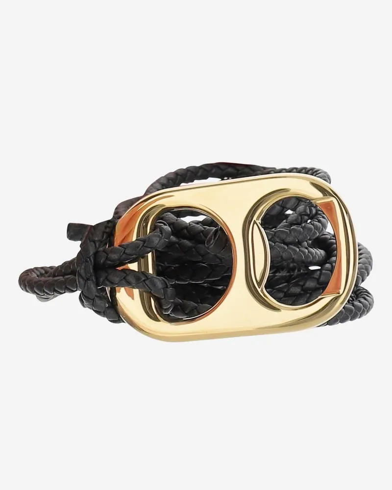 Bottega Veneta Women's Intrecciato Nappa Leather Belt Black Lamb Black
