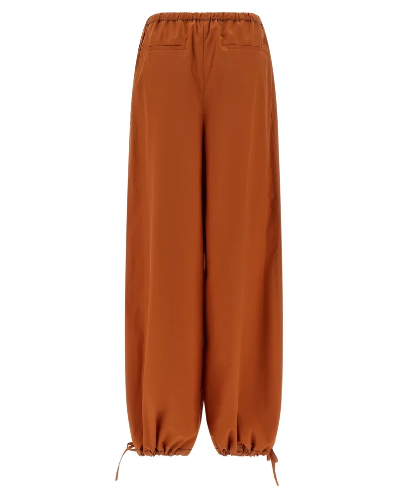 Marni Women's Orange Cotton Casual Pants Orange