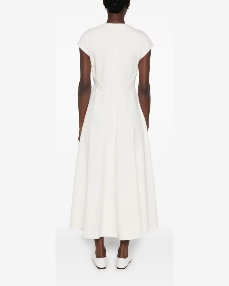 Emporio Armani Metallic-Fibre Finish Dress — White White