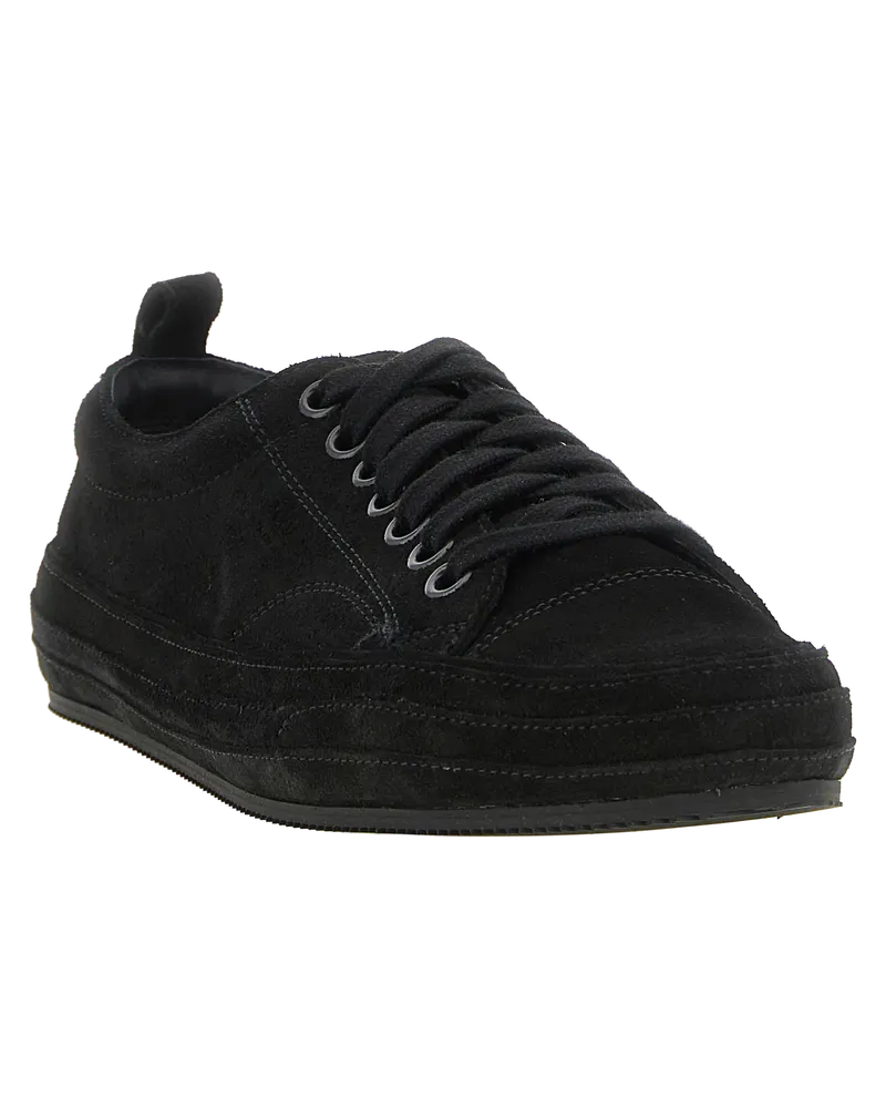 Tom Ford Men's Black Leather Low Top Sneakers Black