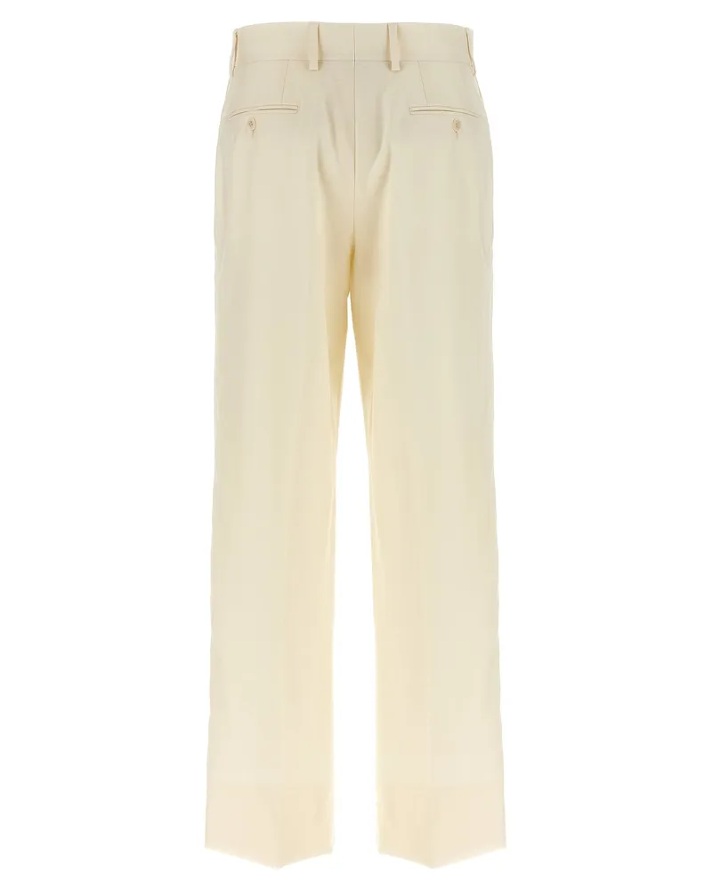Brioni Women's White Wool Dress Pants White
