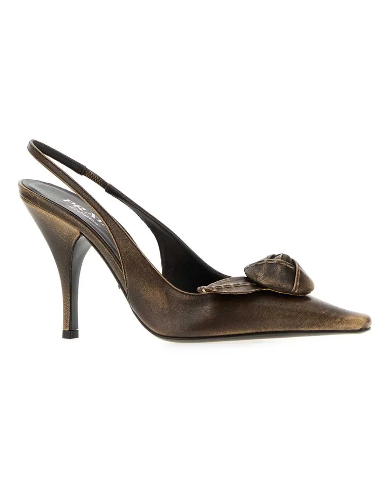 Prada Slingback Heel — Brown Brown