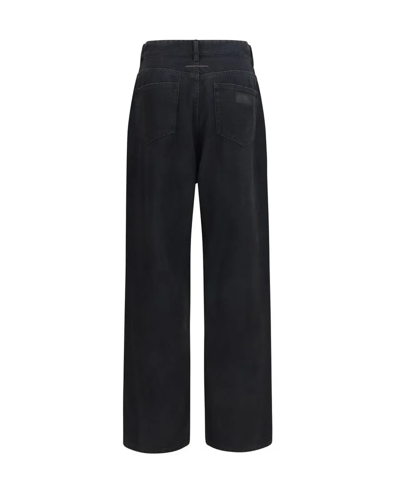 Maison Margiela Cotton Relaxed Fit Jeans — Black Black