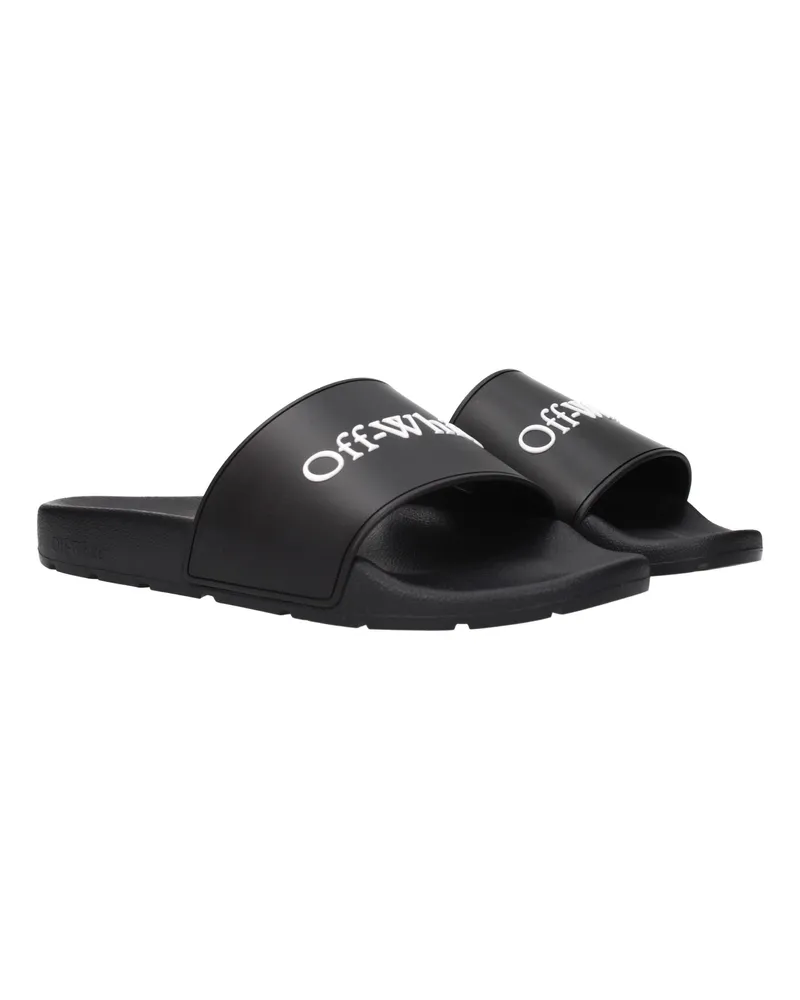 OFF-WHITE Men's Black Cotton Slippers Black