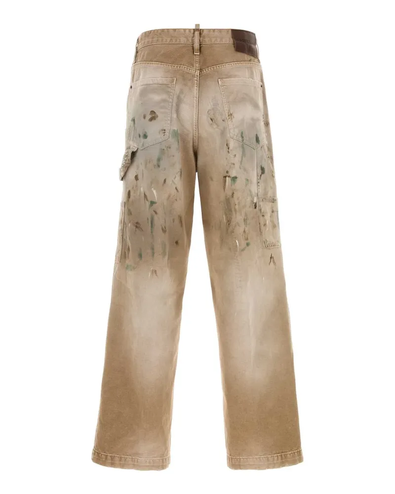 Dsquared2 Baggy Carpenter Jean Jeans Ecru
