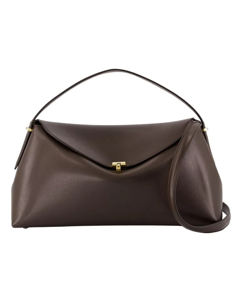 Totême Women's Top Handle Bag Brown Cowhide Brown