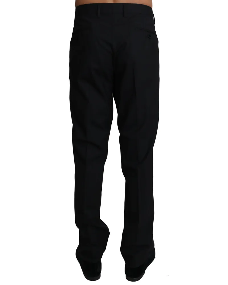Dolce & Gabbana Wool Stretch Dress Trousers — Black Black