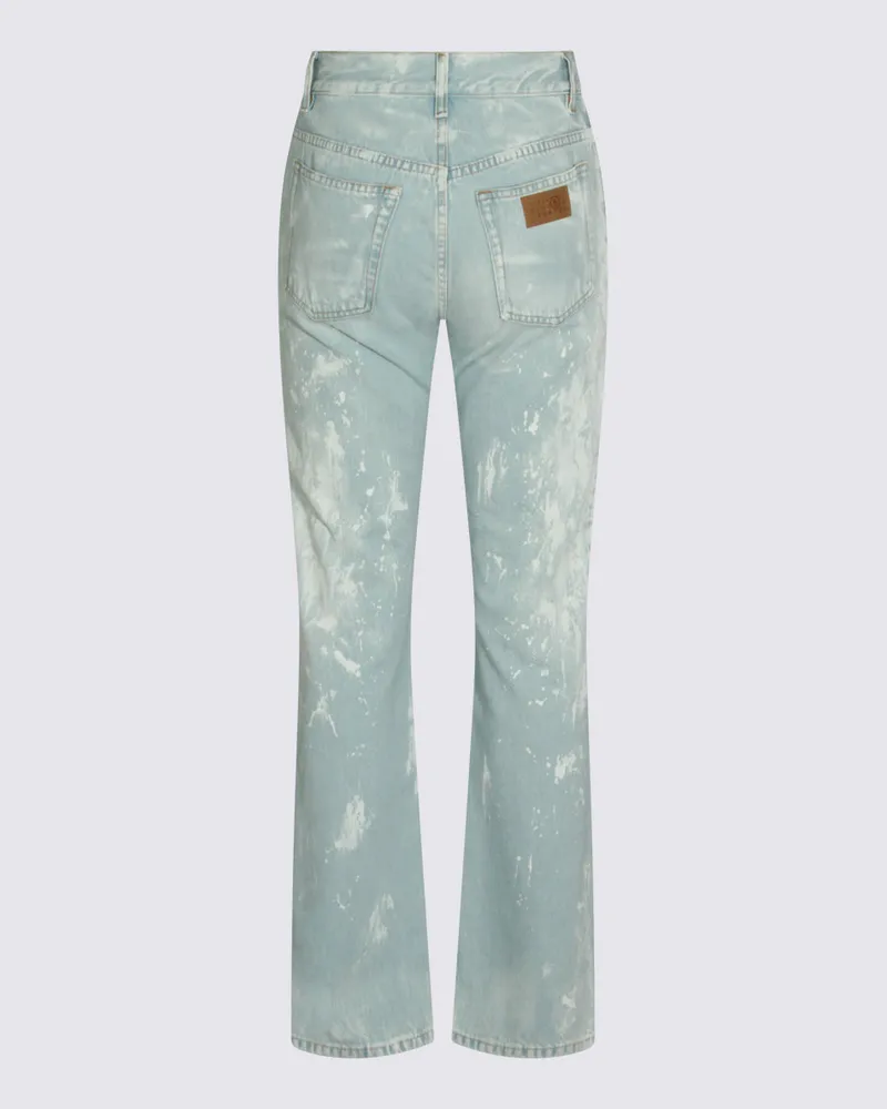 Maison Margiela Women's Jeans Light Blue _100 % Co Blue