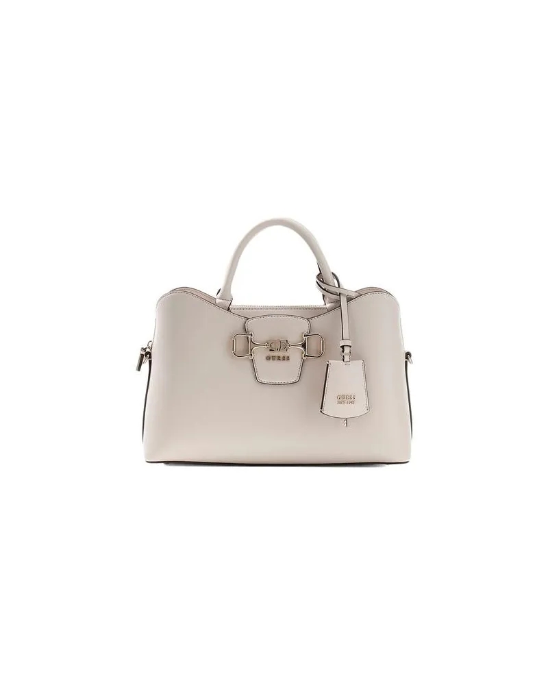 Guess Women's Satchel Bag Stone Polyurethane - Satchel-Bags Beige