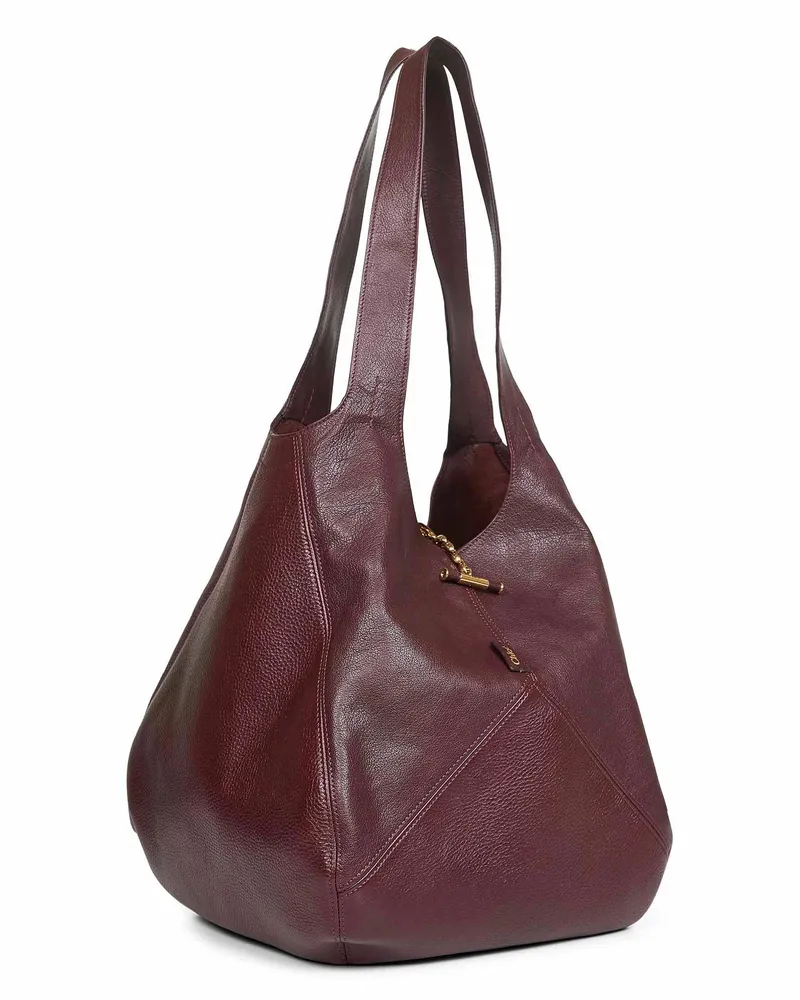 Chloé Women's Burgundy Balloon Shoulder Bag Buffalo Leather Burgundy