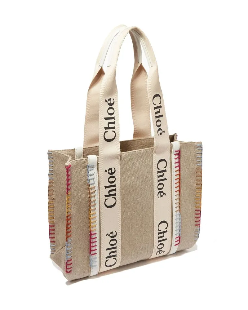 Chloé Women's Beige Linen Tote Bag Beige