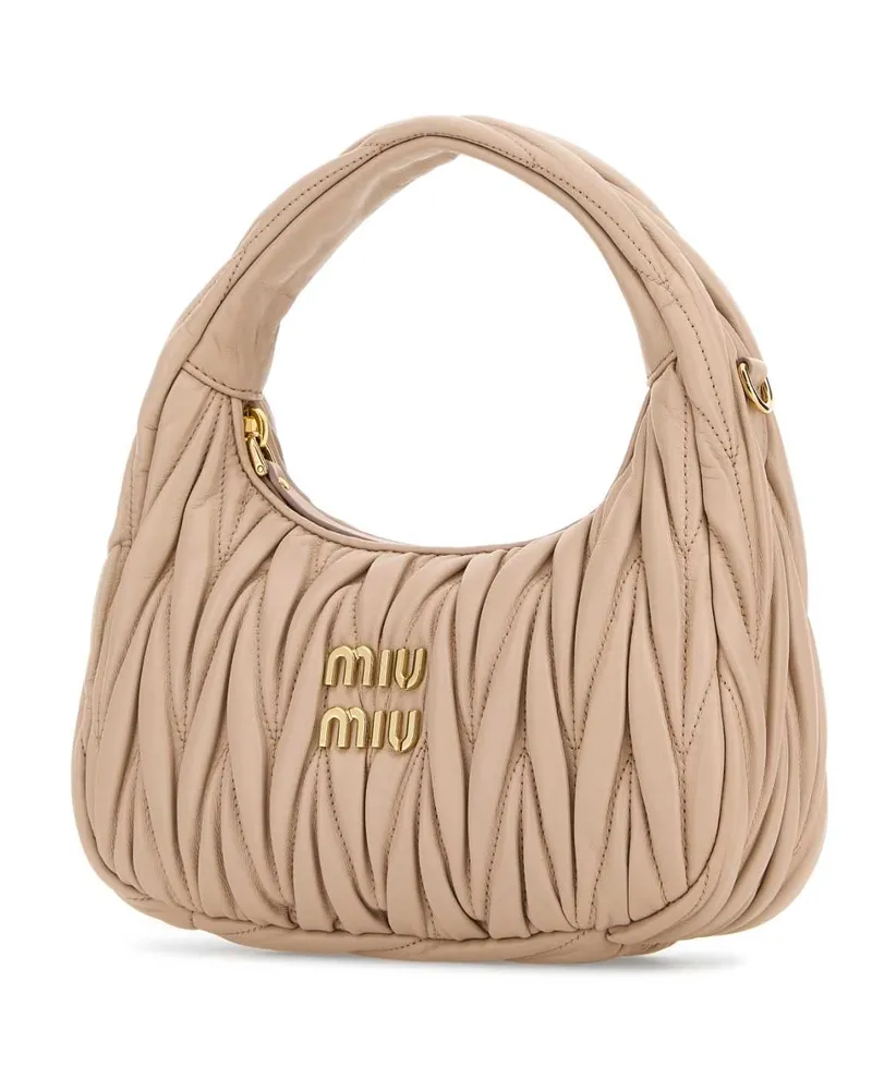 Miu Miu Women's Wander Shoulder Bag Pink Lambskin Pink