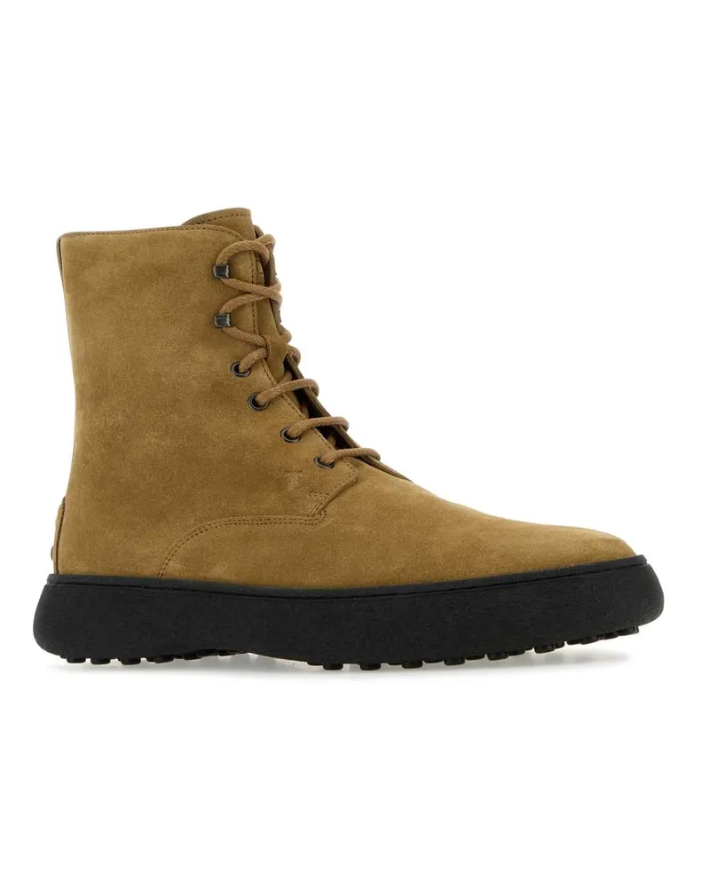 TOD'S Men's Camel Suede Ankle Boots S415 Stivali Camel