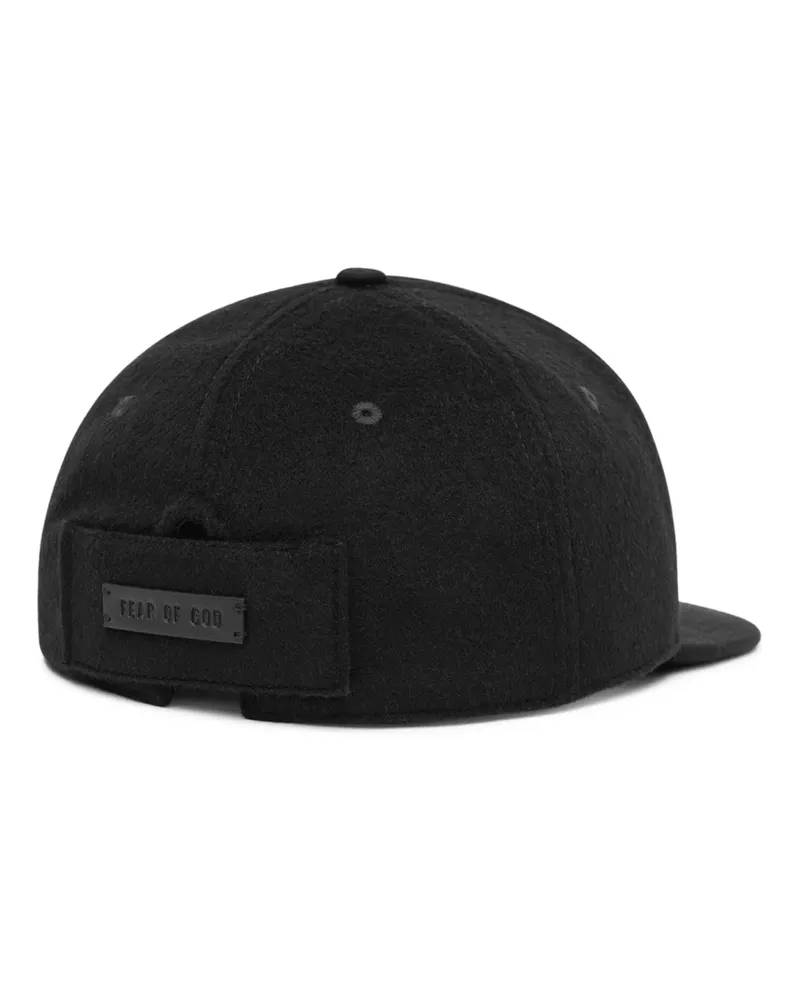 Fear of God Men's Logo Wool Baseball Cap Black Accessories > Beanies & Hats Black