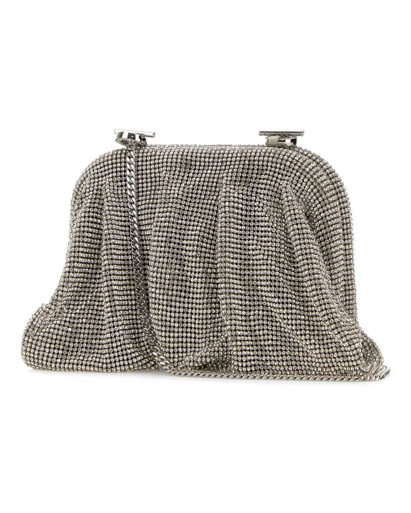 Benedetta Bruzziches Petite Fabric Clutch — Silver Silver