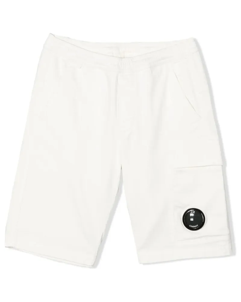 C.P. Company Cotton-Elastane Cargo Cargo Shorts — White White