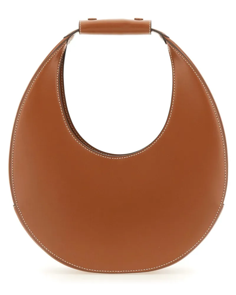 STAUD Women's Handbag Moon Brown Leather Cow Handbags Hand Bags Brown
