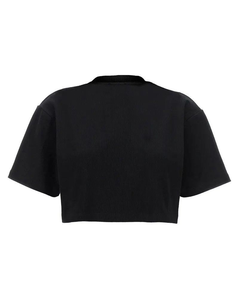 OFF-WHITE Logo-Embroidered T-shirt — Black Black