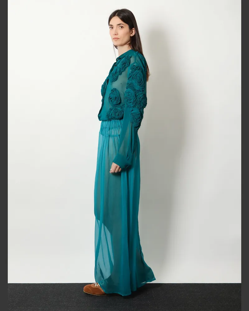 Dries van Noten Women's Skirt Scarlett Silk Green Green