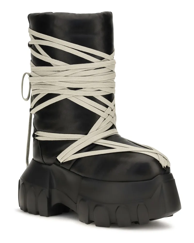 Rick Owens Women's Megalace Lunar Mega Tractor Knee-High Boots Black