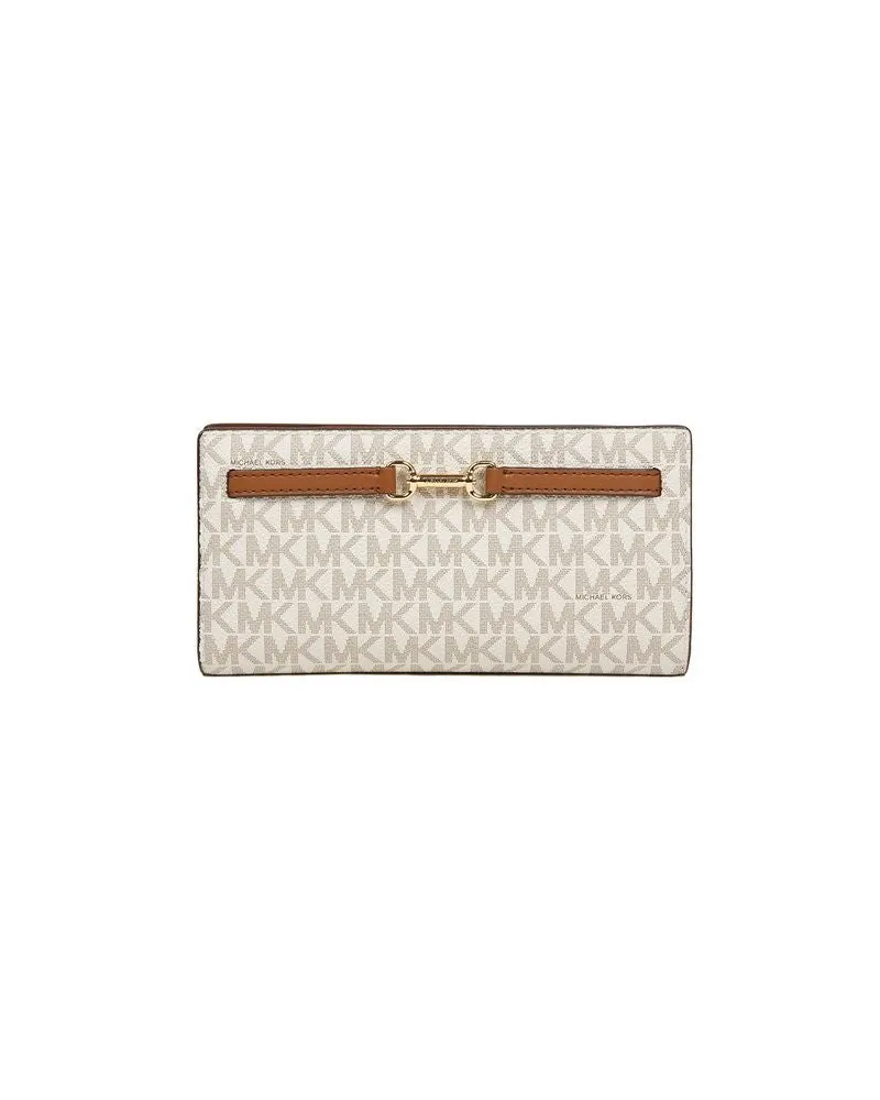 Michael Kors Women's Wallet Vanilla Polyvinyl Chloride Bags Beige