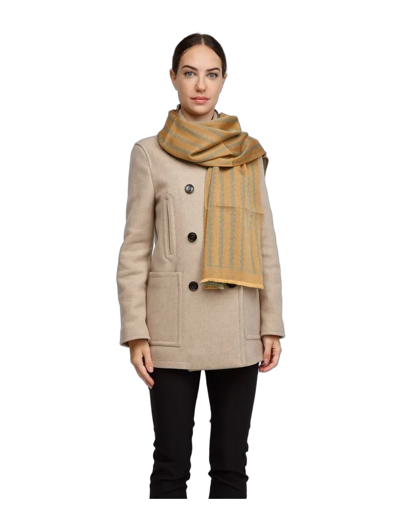 Missoni Women's Scarf Mustard Wool Accessories Mustard
