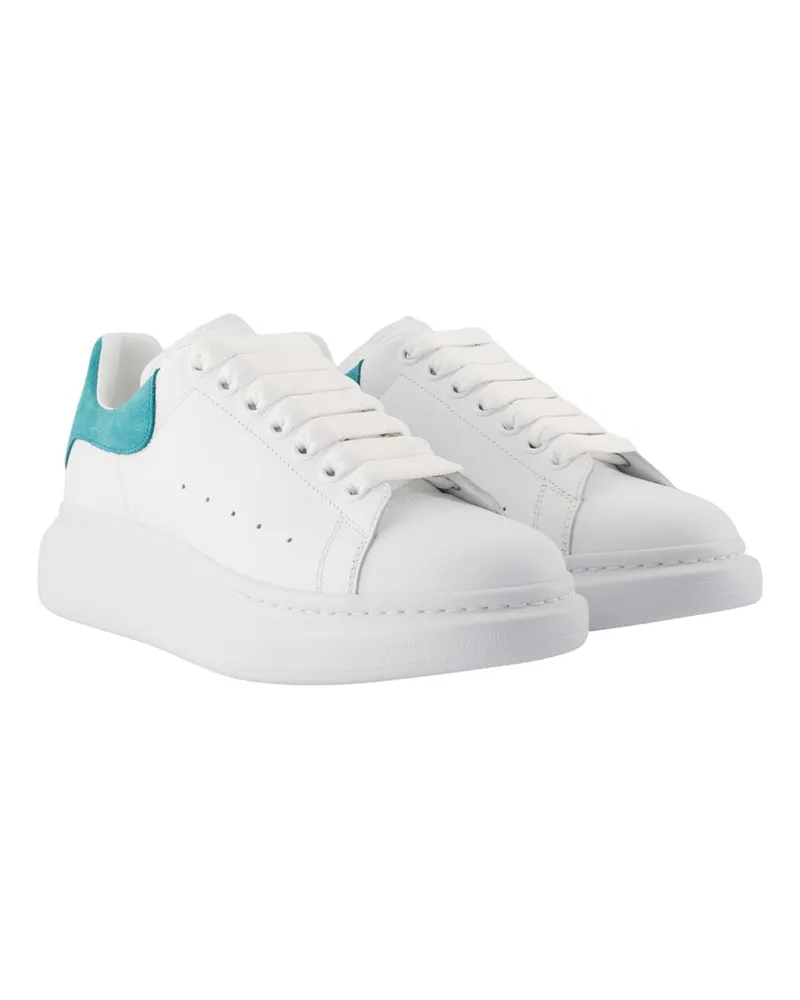 Alexander McQueen Men's Oversized Sneakers -  Leather White Calfskin Shoes White