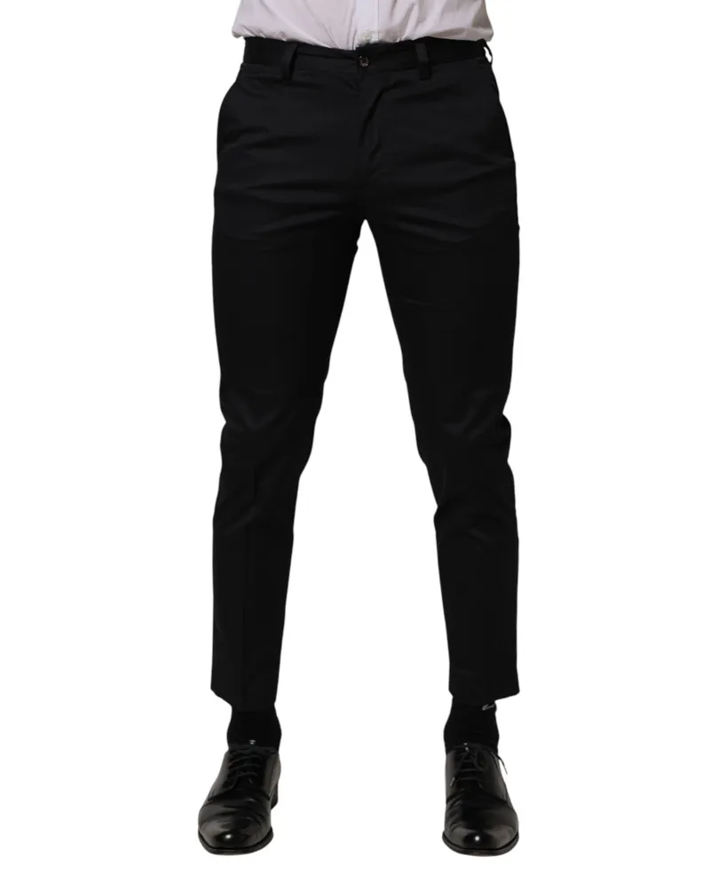 Dolce & Gabbana Cotton Dress Trousers — Navy Navy