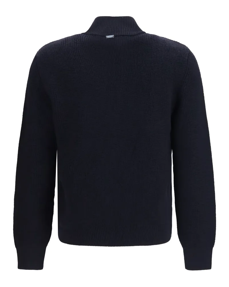 Herno Padded Knit Hybrid Down Jacket — Navy Navy