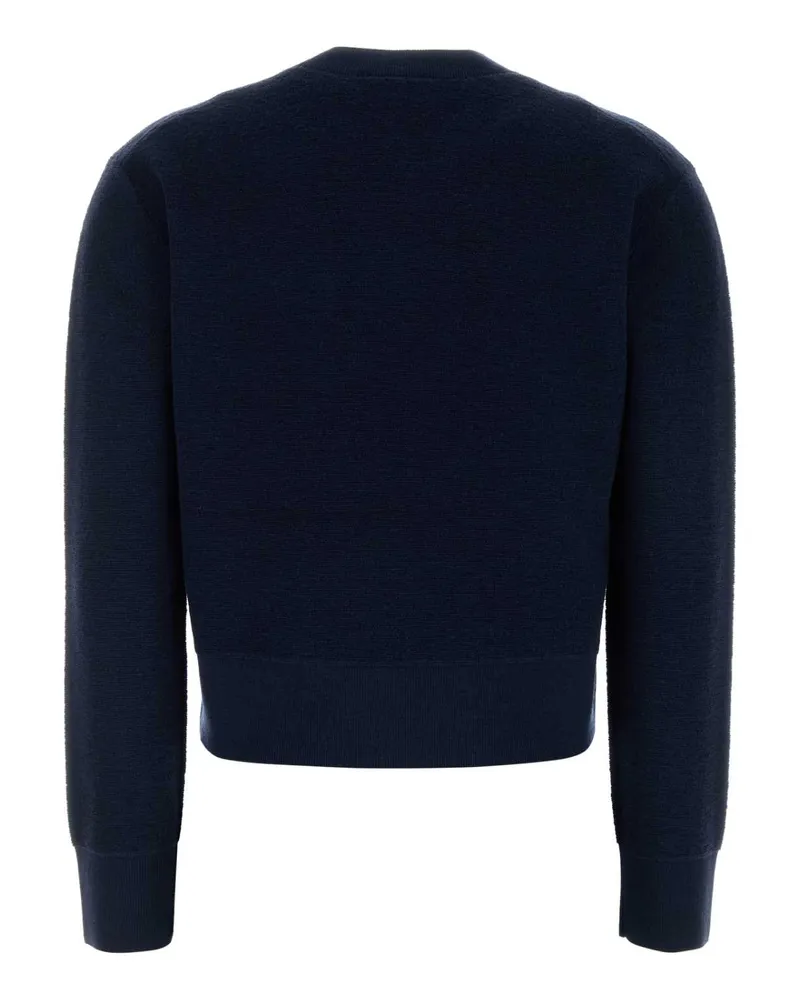 Tory Burch Women Navy Blue Wool Blend Sweater Exterior: Polyester Maglieria Navy