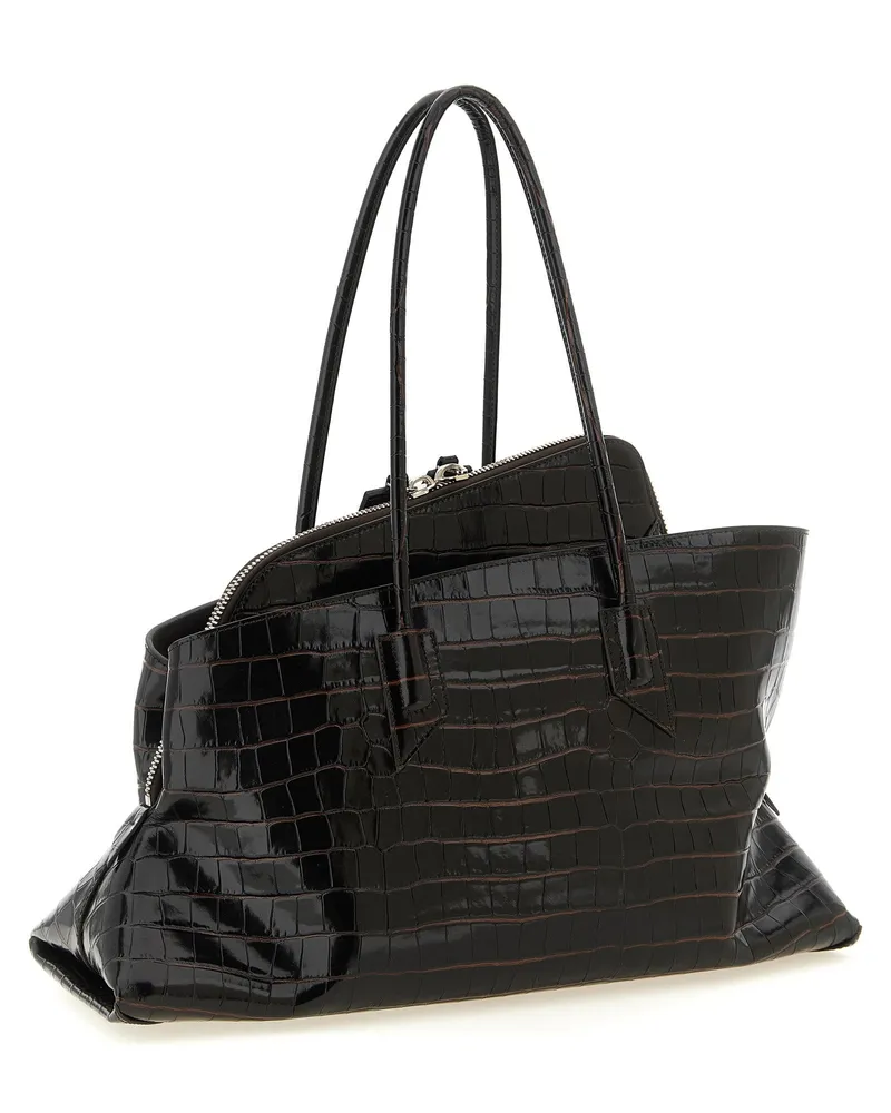 ATTICO La Passeggiata Medium Shoulder Bag — Black Black