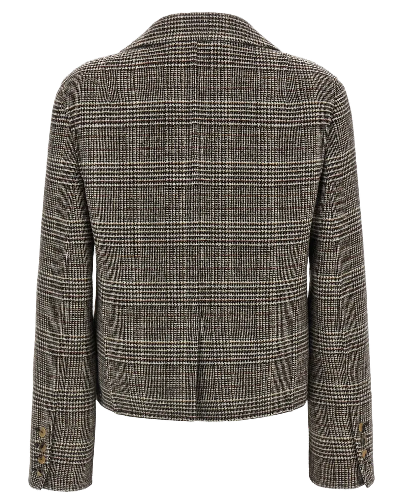 Ermanno Scervino Virgin Wool Check Blazer — Multicolor Multicolor