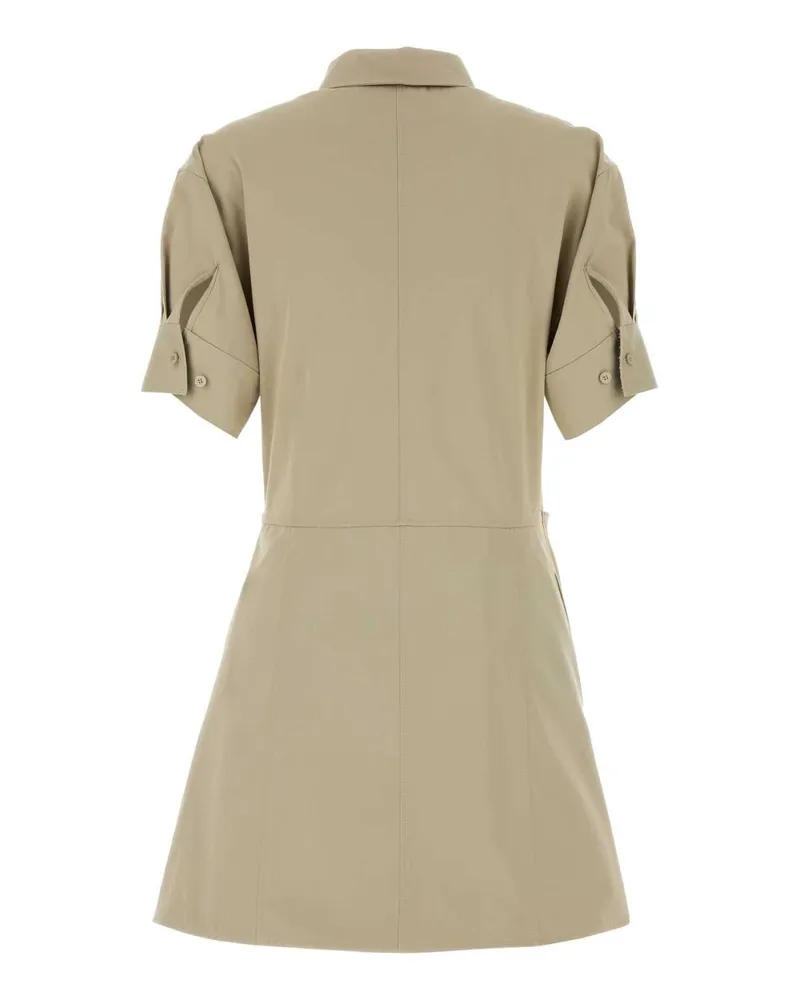 Loewe Gabardine Mini Dress — Beige Beige