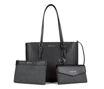 Charlotte Large 3-In-1 Tote Bag — Black