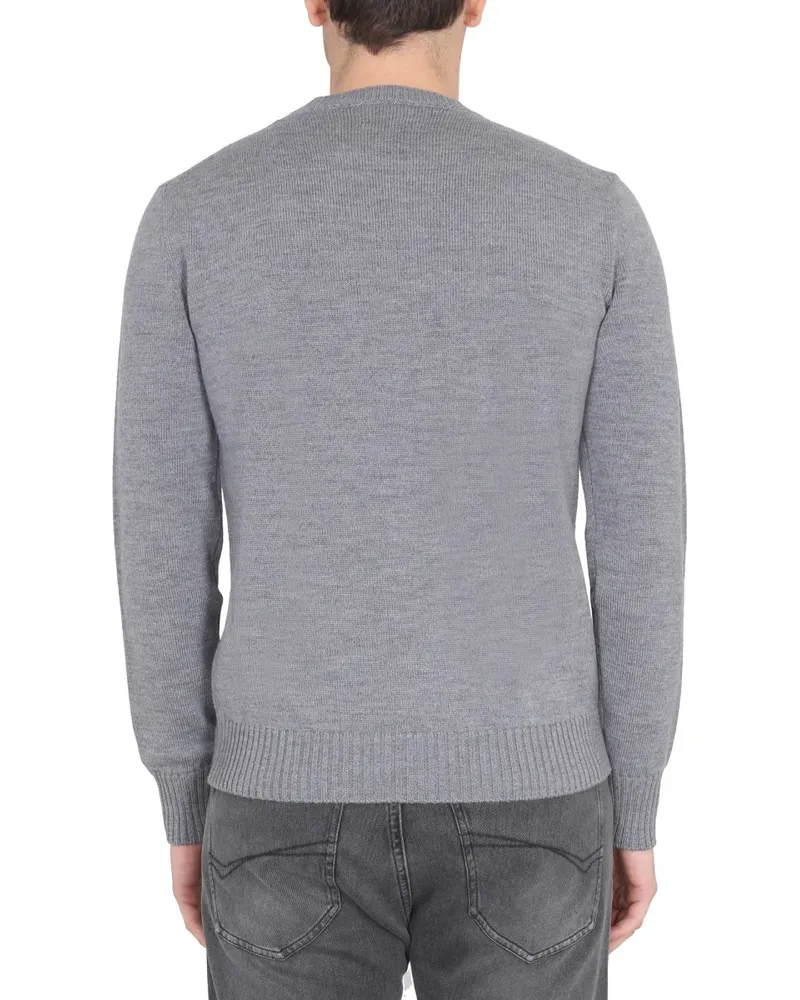 Ballantyne Ribbed Merino Wool Sweater — Beige Beige