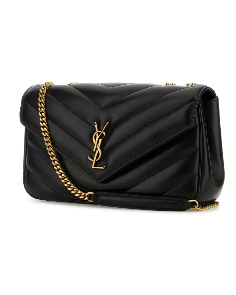 Saint Laurent Women's Black Leather Medium Loulou Shoulder Bag Nero Borse A Tracolla Black