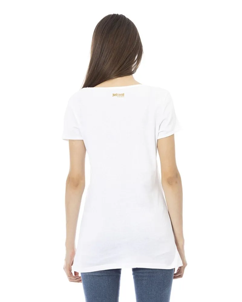 Just Cavalli White Cotton Women T-Shirt White
