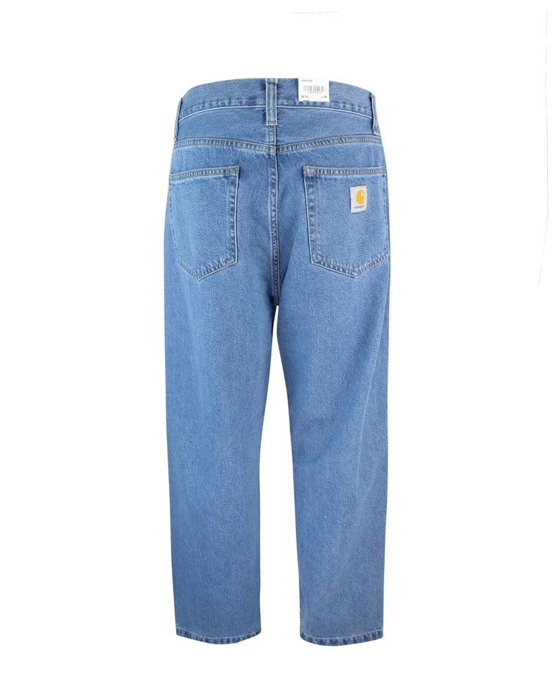 Carhartt WIP Men's Jeans Landon Blue Stone Wash Cotton Robertson Denim 'robertson Blue