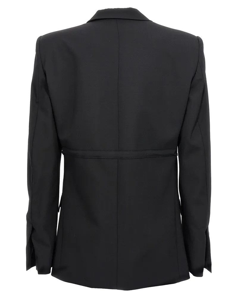 Nensi Dojaka Women's Black Virgin Wool Blazer Clothing Black