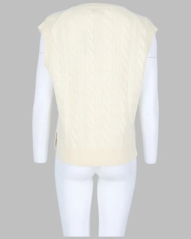 Ralph Lauren Wool-Cashmere Gilet — Ivory Ivory