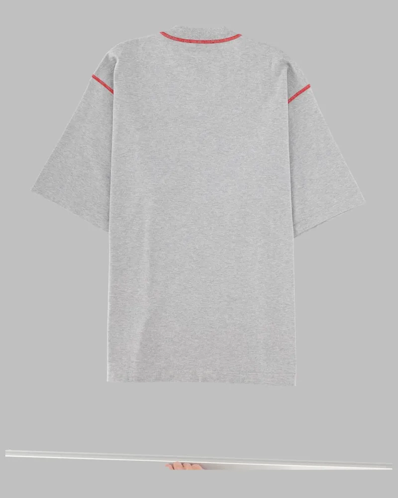 Dolce & Gabbana Embroidered Logo Cotton T-Shirt — Gray Gray