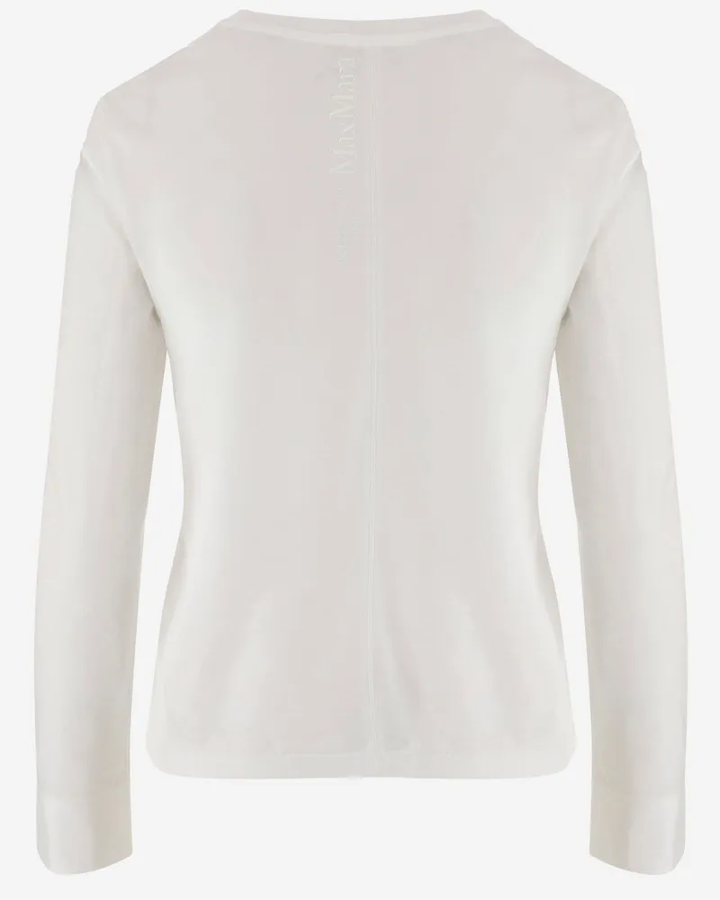 Max Mara Women T-Shirt Cotton-Blend White T-Shirts & Jerseys White