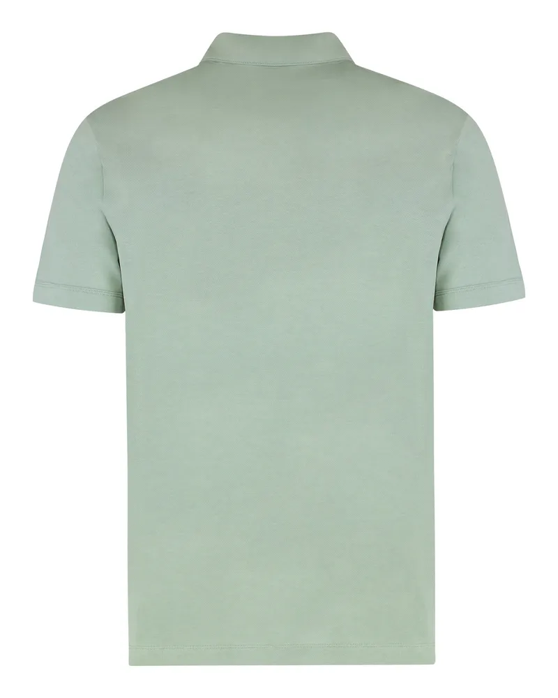 HUGO BOSS Piqué Cotton Blend Polo — Green Green