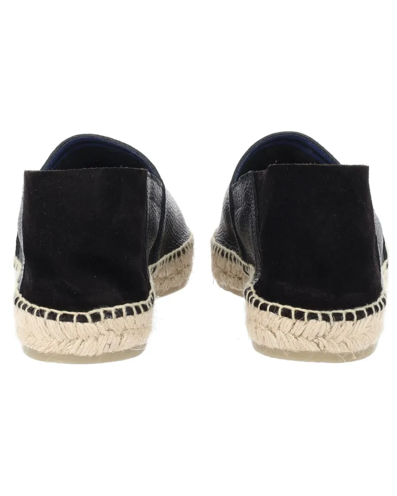 Castañer Leather Espadrille — Black Black