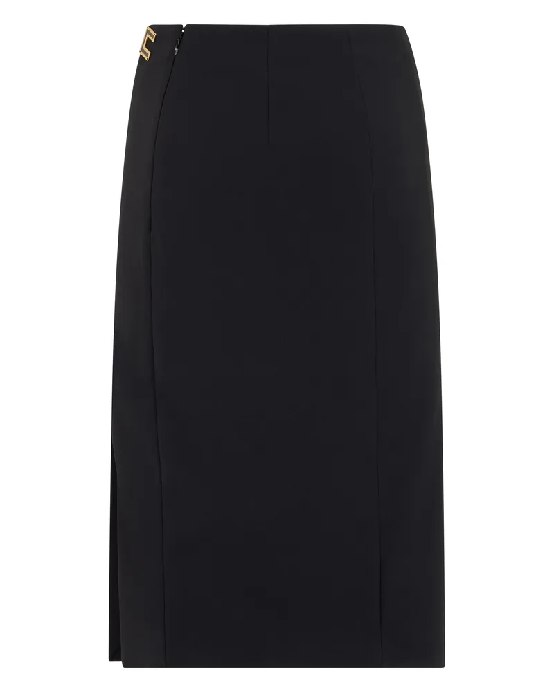 Elisabetta Franchi Women's Midi Skirt Black Polyester Black