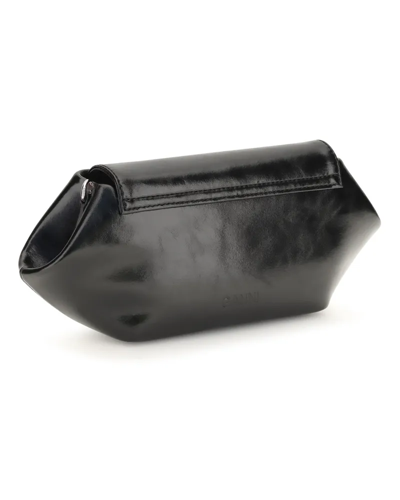 Ganni Bou East/West Synthetic Shoulder Bag — Black Black
