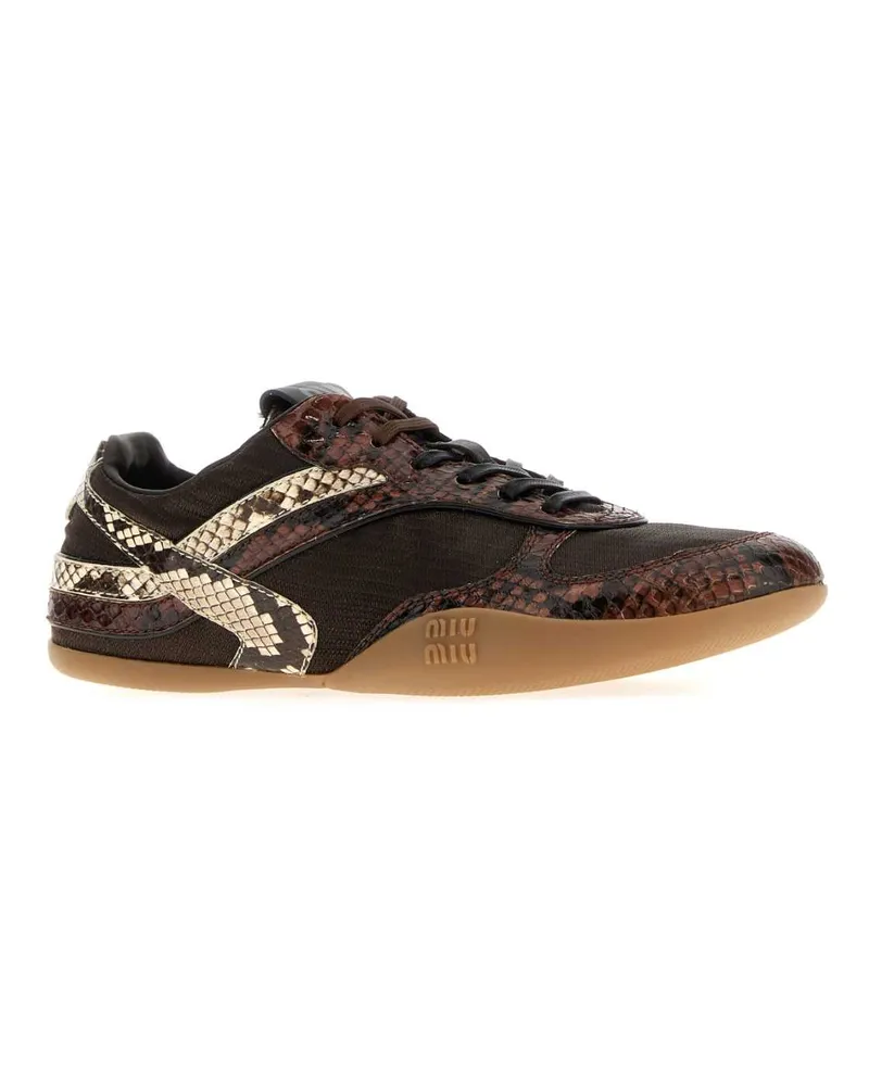 Miu Miu 5e428efb0053zl4 F0q70 Moro+tabacco Sneaker Brown