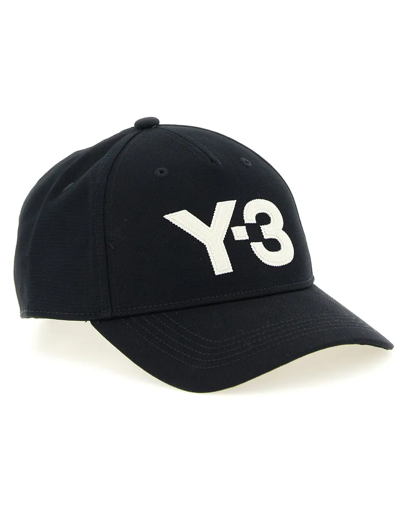 Y-3 Logo-Embroidered Cotton Baseball Cap — Black Black