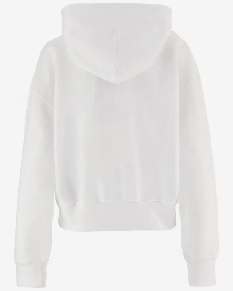 Gucci Women's Cotton Sweatshirt With Logo Print White Top White